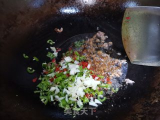 白豆角炒肉末步骤3