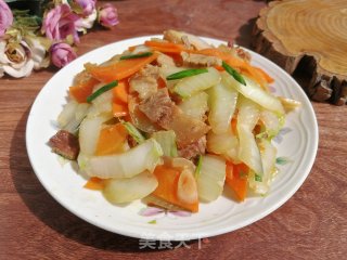 胡萝卜青菜炒回锅肉步骤10