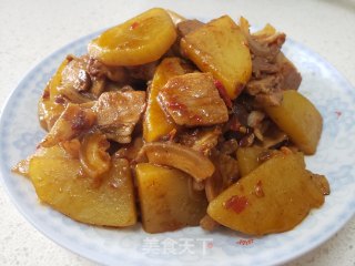 土豆片炖回锅肉步骤8