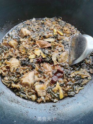 五花肉烧菜干步骤7