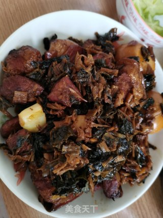 五花肉烧菜干步骤10