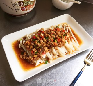 肉末白玉菇步骤7