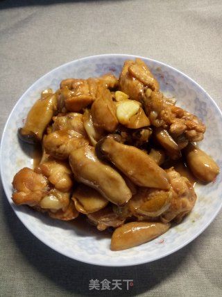 杏鲍菇烧翅根步骤7