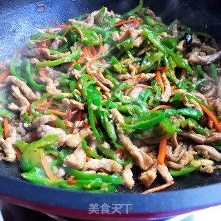 家常青椒炒肉丝步骤10