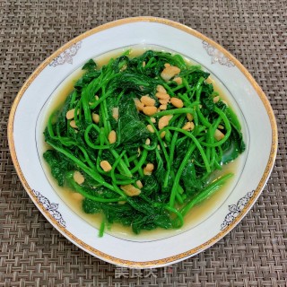 黄豆酱炒番薯叶步骤8