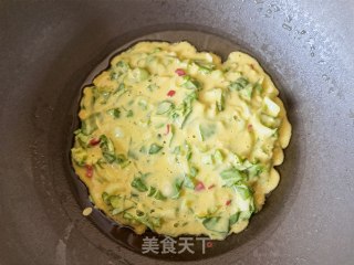 白菜苗鸡蛋煎饼步骤11