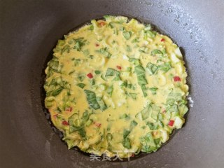 白菜苗鸡蛋煎饼步骤12