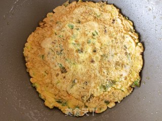 白菜苗鸡蛋煎饼步骤14