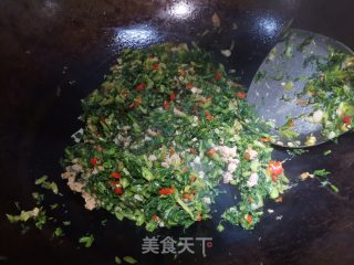 雪里蕻炒肉末步骤8