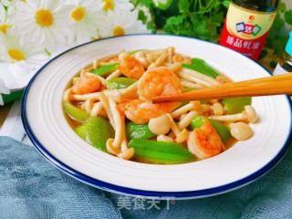 鲜虾丝瓜白玉菇步骤13