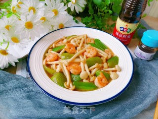 鲜虾丝瓜白玉菇步骤14