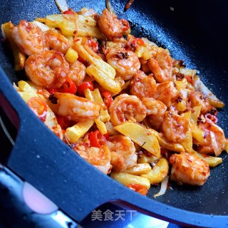 干锅土豆虾步骤11