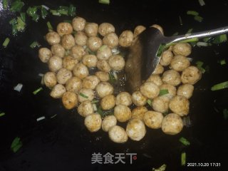 煎猪肉丸步骤5