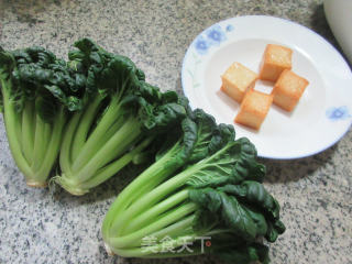鱼豆腐炒塔苦菜步骤1