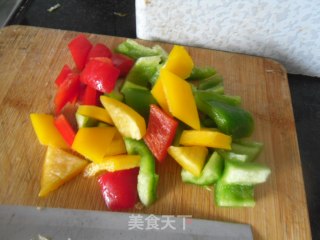 莲藕彩椒炒豆干步骤2