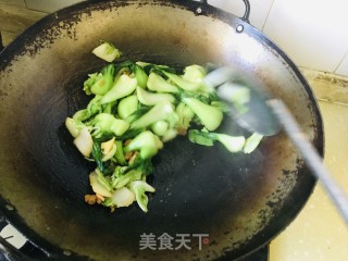 油滋啦炒油菜步骤8