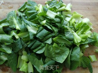 青菜炒荷包蛋步骤6