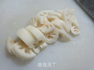 蛋饺莲藕煮毛毛菜步骤3