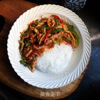 青椒肉丝盖饭步骤14