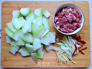 冬瓜炒牛肉步骤2