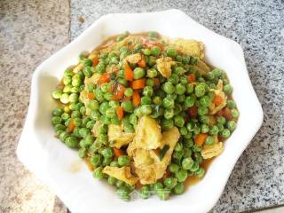 鸡蛋烧豌豆步骤12