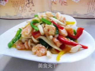 虾仁白玉菇步骤12