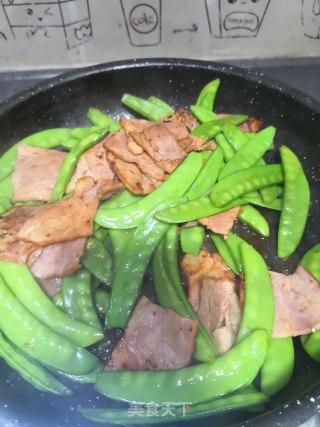 培根炒荷兰豆步骤8
