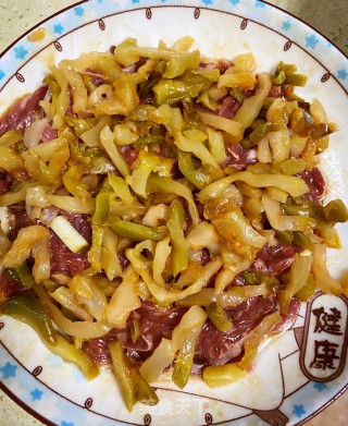 榨菜蒸牛肉丝步骤4