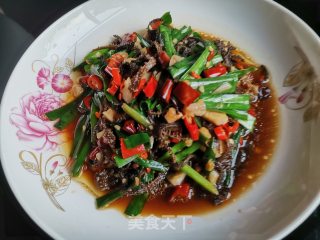 韭菜炒牛百叶步骤10