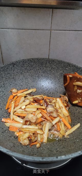 肉片炒藕条步骤9