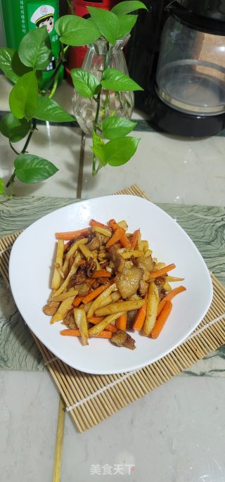 肉片炒藕条步骤11