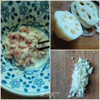 蒸莲藕肉饼步骤1
