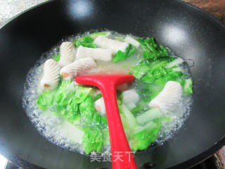 包心鱼卷毛毛菜煮粉丝步骤5