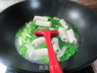 包心鱼卷毛毛菜煮粉丝步骤6