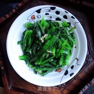 核桃油炒油麦菜步骤9