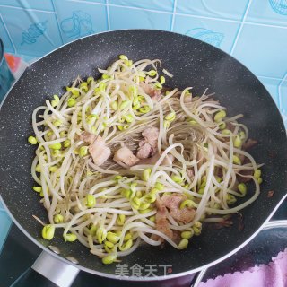 五花肉豆芽炖粉条步骤7