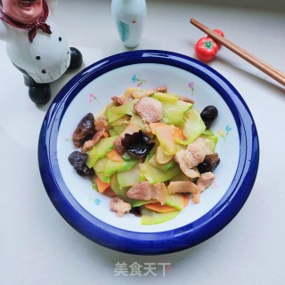 五花肉炒佛手瓜步骤14