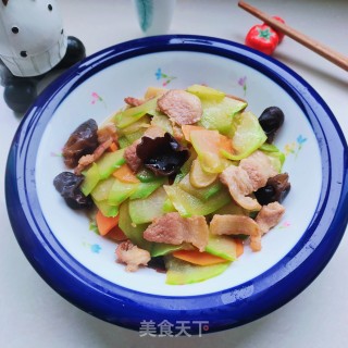 五花肉炒佛手瓜步骤13