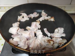 扁豆花菜炒肉步骤2