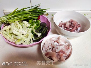 扁豆花菜炒肉步骤1
