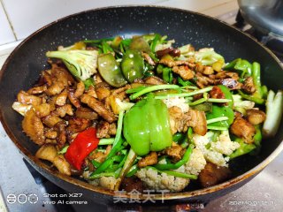 扁豆花菜炒肉步骤10