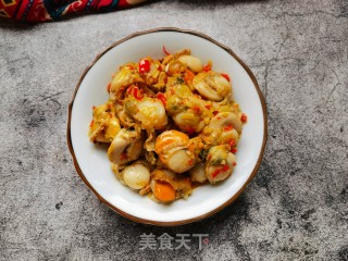 蒜蓉辣酱炒扇贝肉步骤10