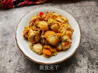 蒜蓉辣酱炒扇贝肉步骤11