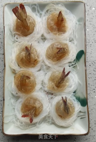 蒜蓉粉丝凤尾虾步骤8