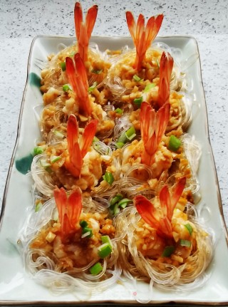 蒜蓉粉丝凤尾虾步骤14
