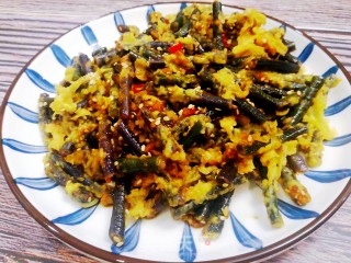 长豆角这样做鲜香软糯非常好吃～粉蒸长豆角步骤10