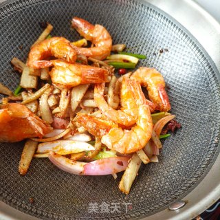 “莲藕”干锅莲藕虾步骤24