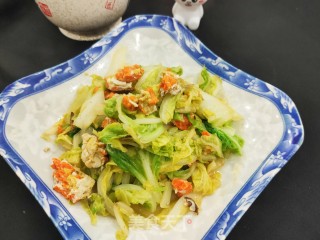蟹黄烧白菜步骤9