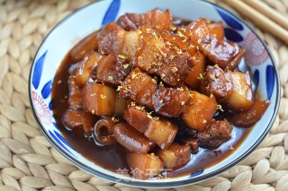 红烧肉炖油豆角步骤7