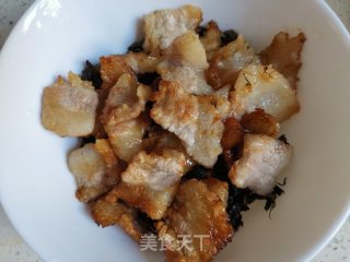 五花肉蒸腌菜步骤6